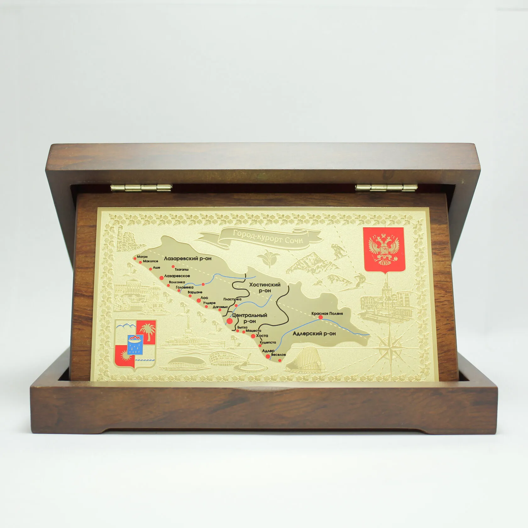 Панно-трансформер "Карта города Сочи с гербом РФ"